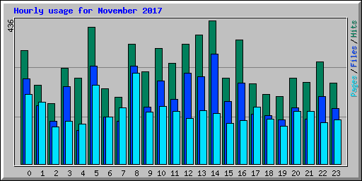 Hourly usage for November 2017