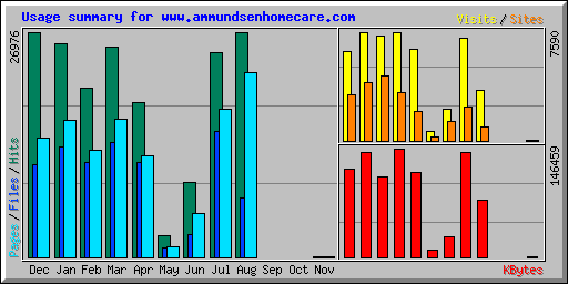 Usage summary for www.ammundsenhomecare.com