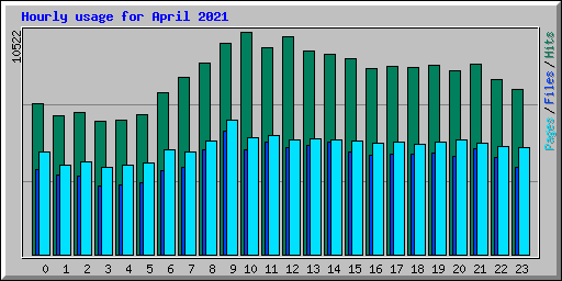 Hourly usage for April 2021