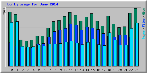 Hourly usage for June 2014