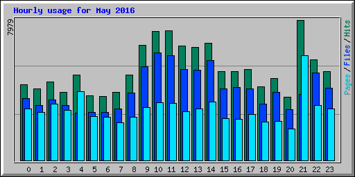 Hourly usage for May 2016