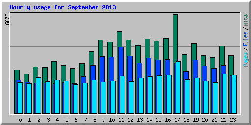 Hourly usage for September 2013