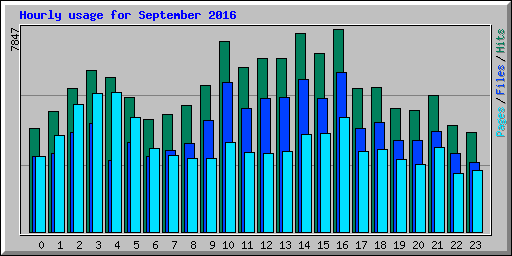 Hourly usage for September 2016