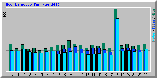 Hourly usage for May 2019