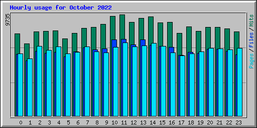 Hourly usage for October 2022