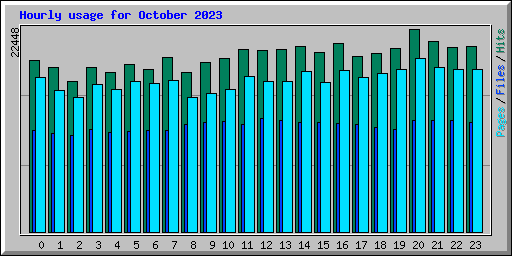 Hourly usage for October 2023