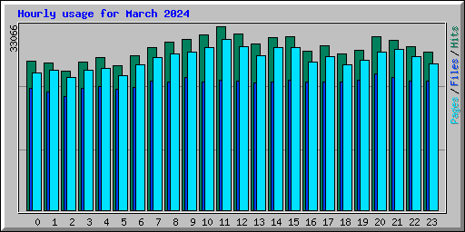 Hourly usage for March 2024